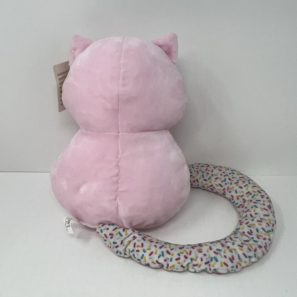 Ideal Toys‎ Pink Kitty Cat Plush Stuffed Animal Long Tail Soft Toy 9 Inch Cute